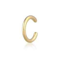Elli Premium Single-Ohrhaken Earcuff Ohrklemme Basic Trend 375 Gelbgold