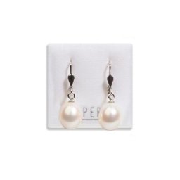DI PERLE Paar Ohrhänger Damen Perlenschmuck 925 Silber Süsswasser Perlen Ohrhänger, Damen Perlenschmuck
