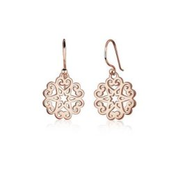 Elli Paar Ohrhänger Ornament Herz Sterne Floral 925 Sterling Silber