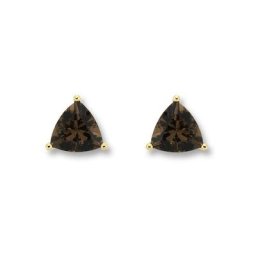 ONE ELEMENT Paar Ohrstecker Rauchquarz Ohrringe Ohrstecker aus 333 Gelbgold, Damen Gold Schmuck