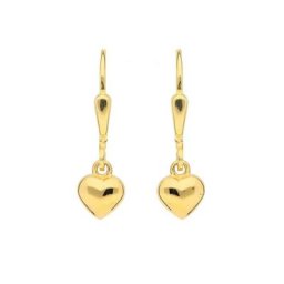 Adelia´s Paar Ohrhänger 1 Paar 333 Gold Ohrringe / Ohrhänger Herz, 333 Gold Goldschmuck für Damen