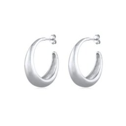 Elli Paar Creolen Creolen Hänger Chunky Hoops Basic Cool 925 Silber