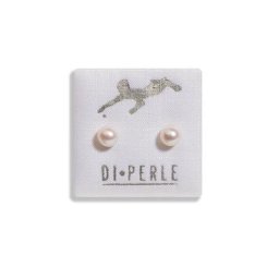 DI PERLE Paar Ohrstecker Damen Perlenschmuck 925 Silber Süsswasser Perlen Ohrstecker, Damen Perlenschmuck