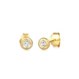Elli Premium Paar Ohrstecker Stecker Elegant Brilliant Tobas 375 Gelbgold
