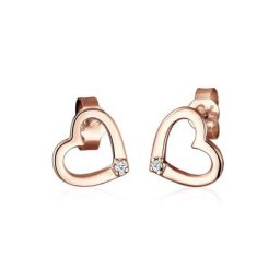 Elli DIAMONDS Paar Ohrstecker Herz Liebe Diamant (0.03 ct) 925 Silber