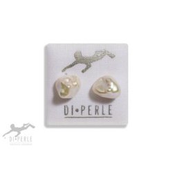 DI PERLE Paar Ohrstecker Damen Perlenschmuck 925 Silber Süsswasser Perlen Ohrstecker, Damen Perlenschmuck