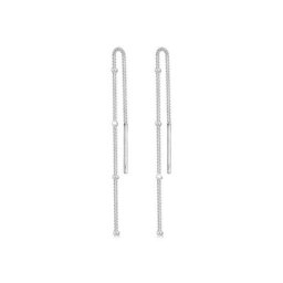 Elli Paar Ohrhänger Hänger Durchzieher Kugel Minimal Basic 925 Silber