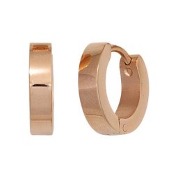 JOBO Paar Creolen, rund Edelstahl roségold farben