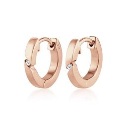 Elli DIAMONDS Paar Creolen Creolen Basic Diamant (0.04 ct) 925 Silber