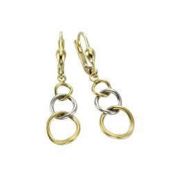 Vivance Paar Ohrhänger 375 Gold zweifarbig Ringe