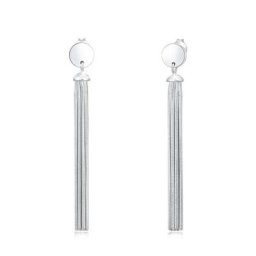Elli Paar Ohrhänger Hänger Schlangenkette Kreis Basic Geo 925er Silber
