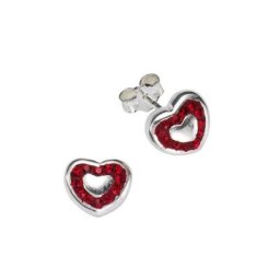 Vivance Paar Ohrstecker 925/- Sterling Silber Herz Kristall
