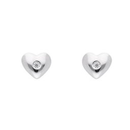 Adelia´s Paar Ohrhänger 1 Paar 925 Silber Ohrringe / Ohrstecker Herz mit Zirkonia, 925 Sterling Silber mit Zirkonia Silberschmuck für Damen