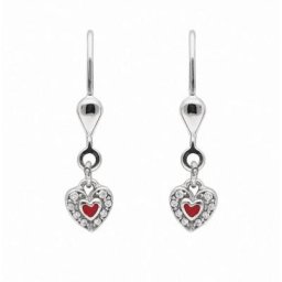 Adelia´s Paar Ohrhänger 1 Paar 925 Silber Ohrringe / Ohrhänger Herz mit Zirkonia, mit Zirkonia Silberschmuck für Damen