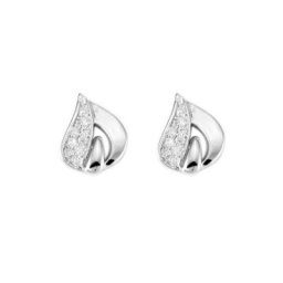 Adelia´s Paar Ohrstecker Ohrstecker Tropfen aus 925 Silber mit Zirkonia 10 cm