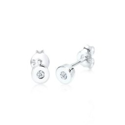 Elli DIAMONDS Paar Ohrstecker Basic Klassiker Diamant 0.06 ct. 925 Silber