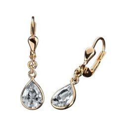 Firetti Paar Ohrhänger Tropfen, elegant, Gelbgold, mit Zirkonia