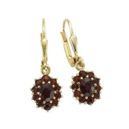 Vivance Paar Ohrhänger 333/- Gelbgold mit Granat