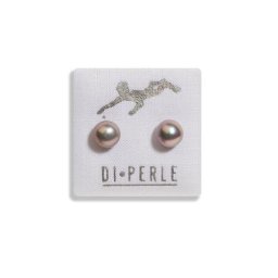 DI PERLE Paar Ohrstecker Damen Perlenschmuck 925 Silber Süsswasser Perlen Ohrstecker, Damen Perlenschmuck
