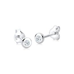 Elli DIAMONDS Paar Ohrstecker Basic Diamant (0.06 ct) 925 Silber Geschenkidee