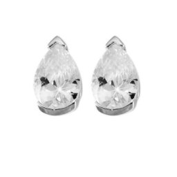 Adelia´s Paar Ohrstecker Ohrstecker Tropfen aus 925 Silber mit Zirkonia 8,5 cm