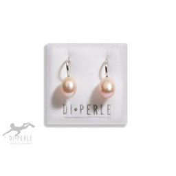 DI PERLE Paar Ohrhänger Damen Perlenschmuck 925 Silber Süsswasser Perlen Ohrhänger, Damen Perlenschmuck