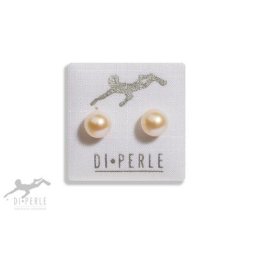 DI PERLE Paar Ohrstecker Damen Perlenschmuck 925 Silber Süsswasser Perlen Ohrstecker, Damen Perlenschmuck
