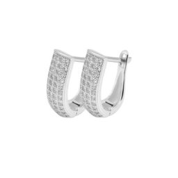 Adelia´s Paar Creolen Creolen aus 925 Silber mit Zirkonia 13 cm