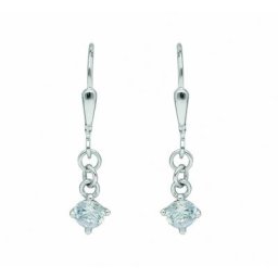 Adelia´s Paar Ohrhänger 1 Paar 333 Weißgold Ohrringe / Ohrhänger Herz mit Zirkonia, mit Zirkonia Goldschmuck für Damen