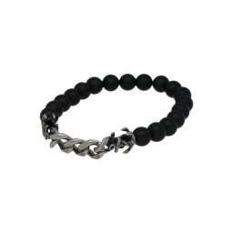 Jacques Charrel Armband Achat Kugeln + Panzerkette mit zwei Ankern, Edelstahl