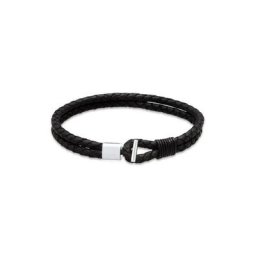 Kuzzoi Armband Haken Echtleder Basic Cool 925 Sterling Silber