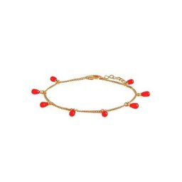 Firetti Armband Panzerkettengliederung mit Behang, mit Türkis