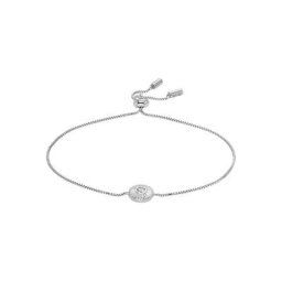 Fossil Silberarmband Kreis rund Sonne, STERLING, JFS00616040, mit Zirkonia