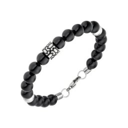 JOBO Armband, Edelstahl mit Onyx 21 cm