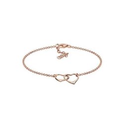 Elli DIAMONDS Armband Herz Anhänger Liebe Diamant (0.015 ct) 925 Silber