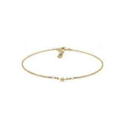 Elli Fußkette Seestern Perle Maritim Beach 925 Sterling Silber