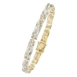 Firetti Armband in Fantasiekettengliederung, rhodinierte Fassung, ca. 6,2 mm breit