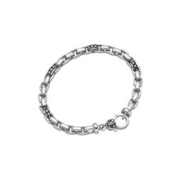 GIORGIO MARTELLO MILANO Armband eckige Glieder, teilweise geschwärzt, Silber 925