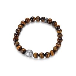 Firetti Perlenarmband Earth Collection, mit Tigerauge (synth), Onyx oder Jaspis