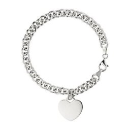 JOBO Silberarmband Herz, 925 Silber 19 cm