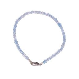 Firetti Armband Feminin, 4 mm breit, facettierte Oberfläche, mit Blau Topas, Made in Germany