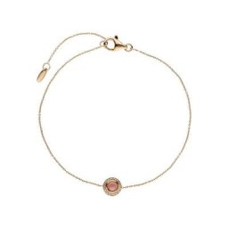 JOBO Goldarmband, 585 Roségold mit Turmalin und 16 Diamanten 20 cm