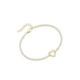Smart Jewel Armband Zirkonia Steine, Herz, Silber 925