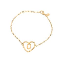 Jacques Charrel Armband Herz-Armband geschwungen, Edelsthal vergoldet
