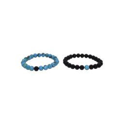 Firetti Armband Set Partnerarmband (Set, 2-tlg), Made in Germany - mit Howlith, Türkis oder Dalmatiner Jaspis und Onyx