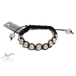DI PERLE Perlenarmband Damen Perlenschmuck Süsswasser Perlen Armband, Damen Perlenschmuck