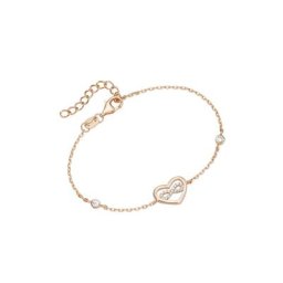 Smart Jewel Armband Herz mit Infinity - Zeichen, Zirkonia Steine, Silber 925