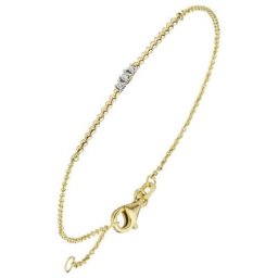 JOBO Armband, 585 Gold mit 3 Diamanten 18 cm