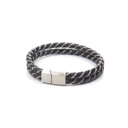 J.Jayz Lederarmband im sportlich-eleganten Stil, mehrreihig, geflochten