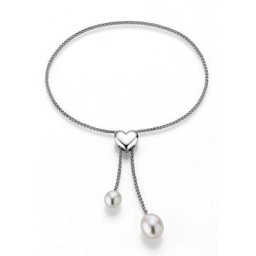 Adriana Silberarmband Herz, R78, mit Süßwasserzuchtperlen, Made in Germany